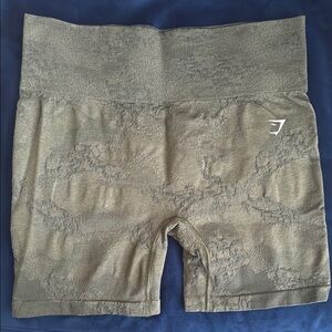 Gymshark Adapt Camo Seamless Shorts - Moss Olive/Core Olive
